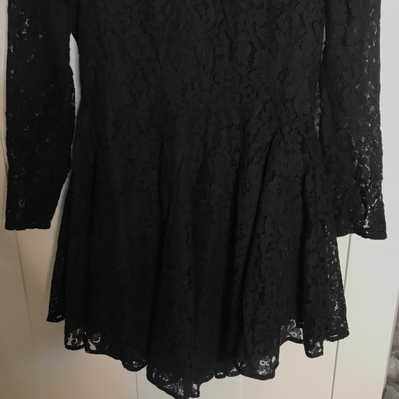 H&M black lace long sleeve dress size 8 - Picture 4 of 8